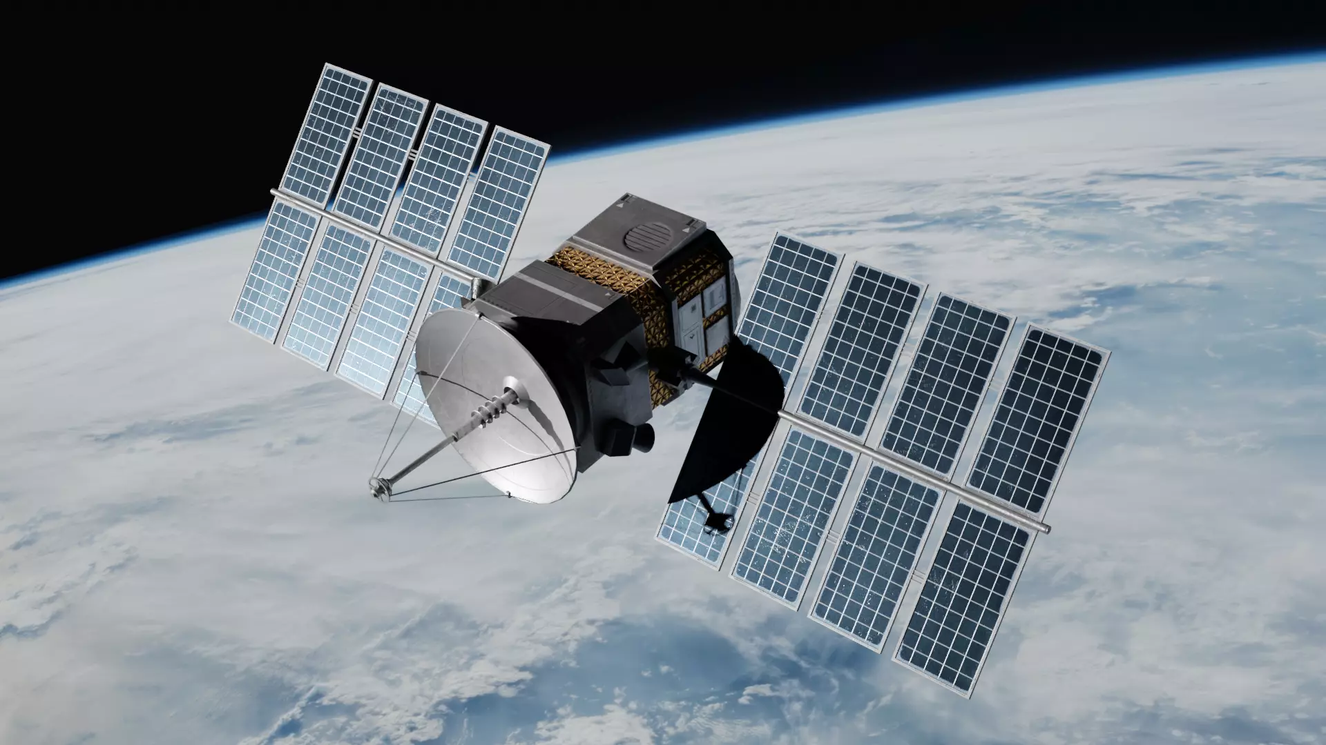 Sci-fi Satellite with 4K Textures Low-poly 3D model_0