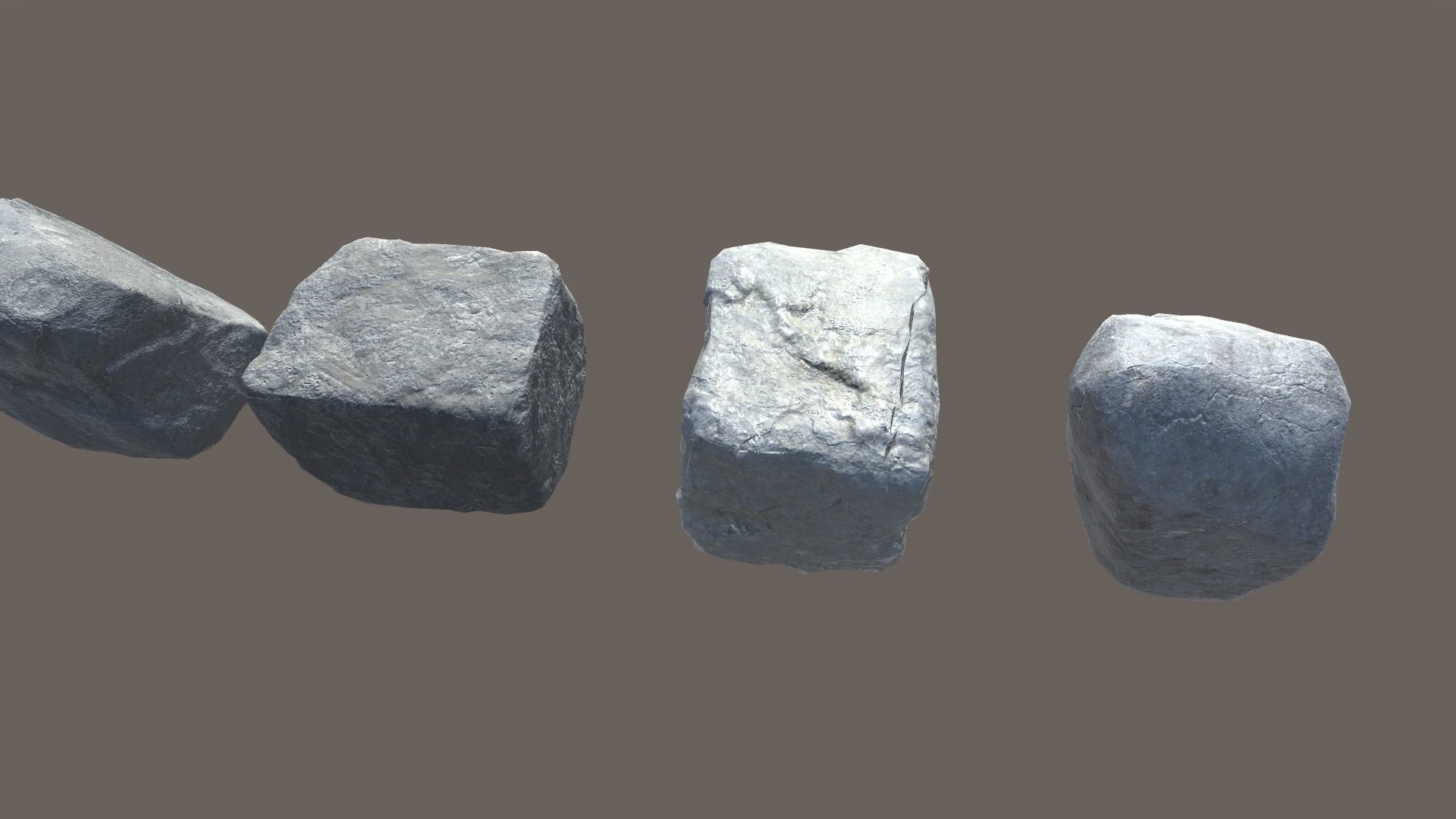 PBR Stones sandstone rocks for sims Low-poly 3D model_7