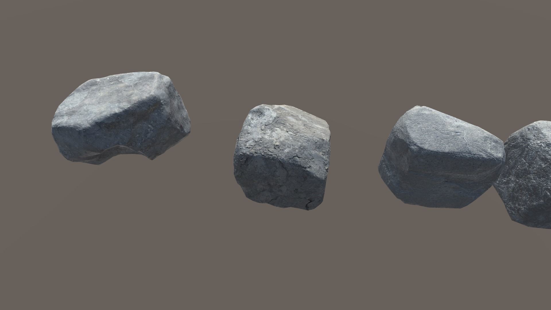 PBR Stones sandstone rocks for sims Low-poly 3D model_6