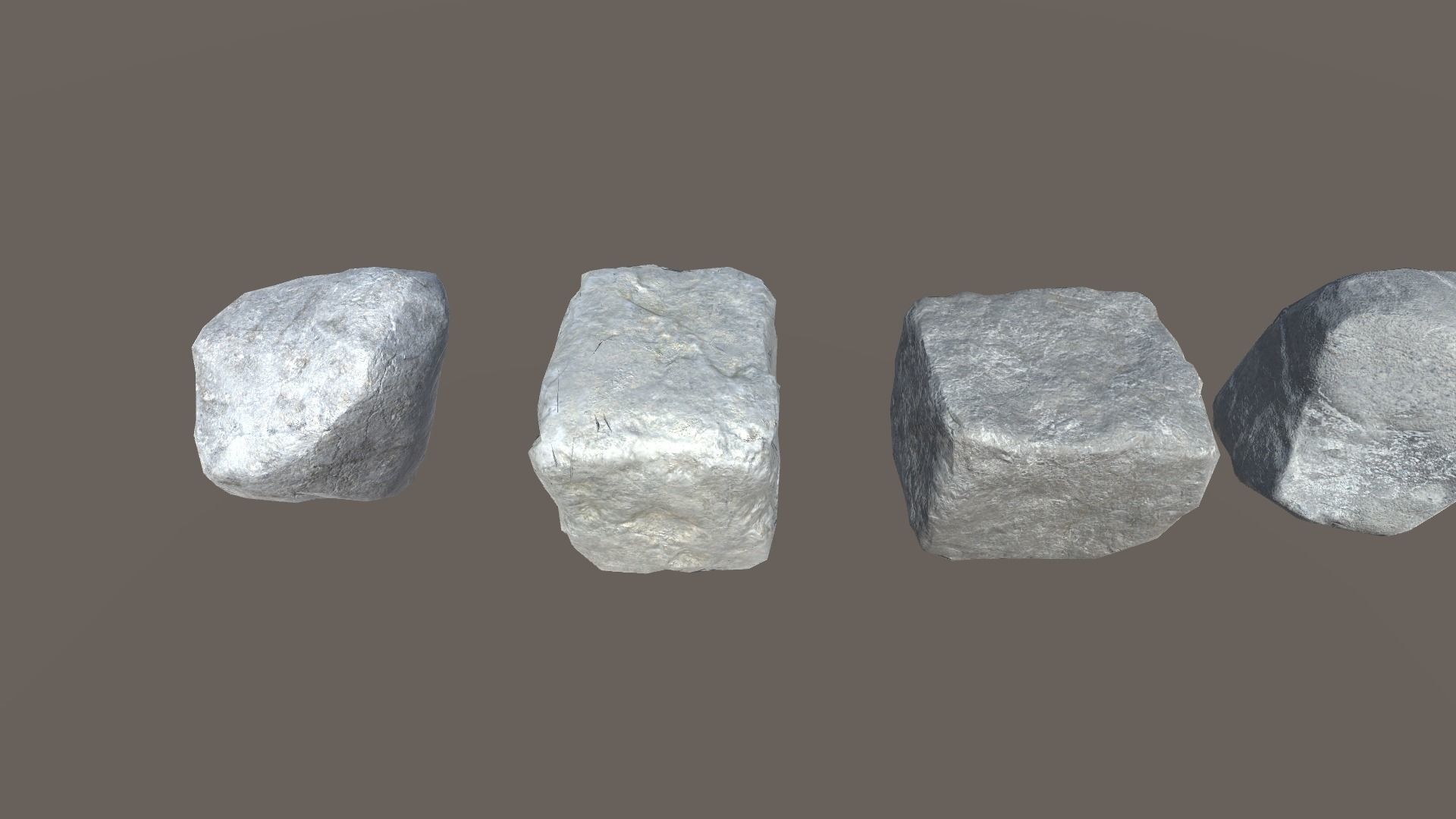 PBR Stones sandstone rocks for sims Low-poly 3D model_4