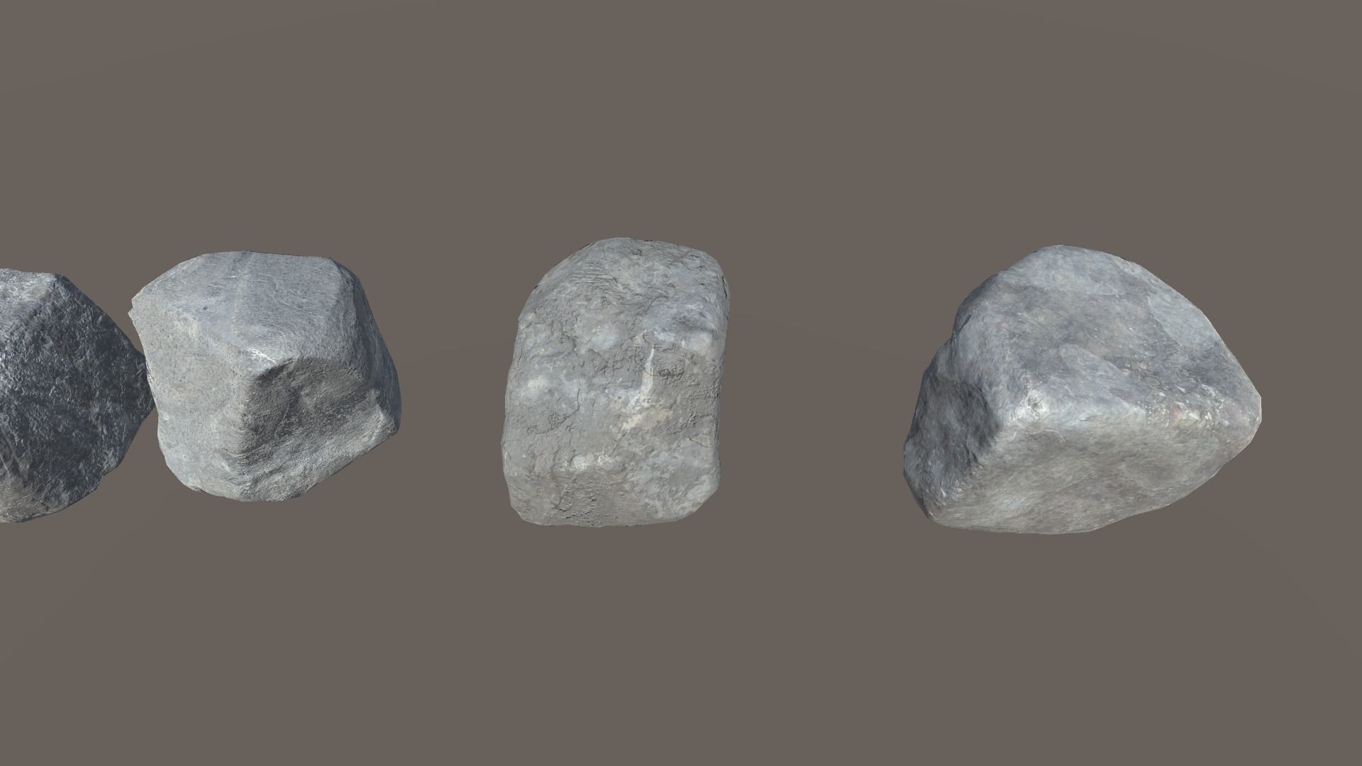 PBR Stones sandstone rocks for sims Low-poly 3D model_5