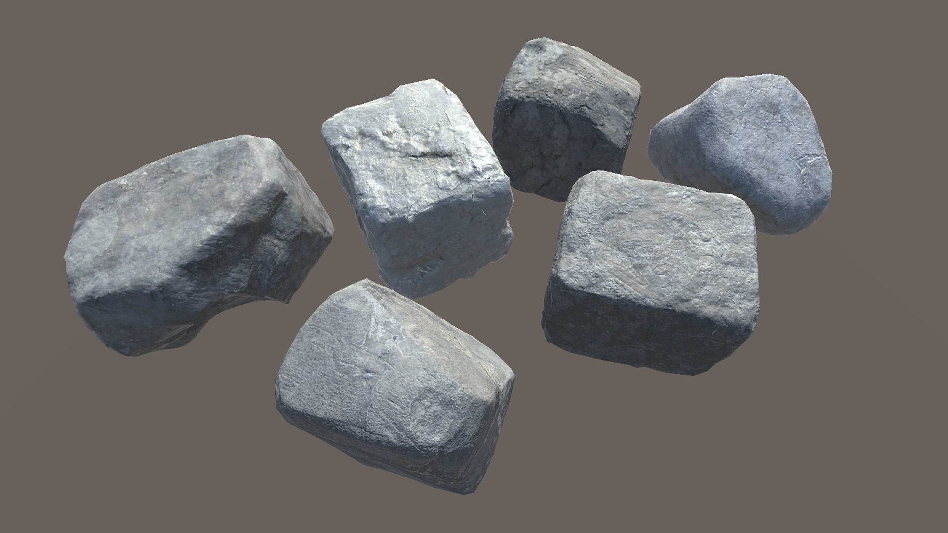 PBR Stones sandstone rocks for sims Low-poly 3D model_1