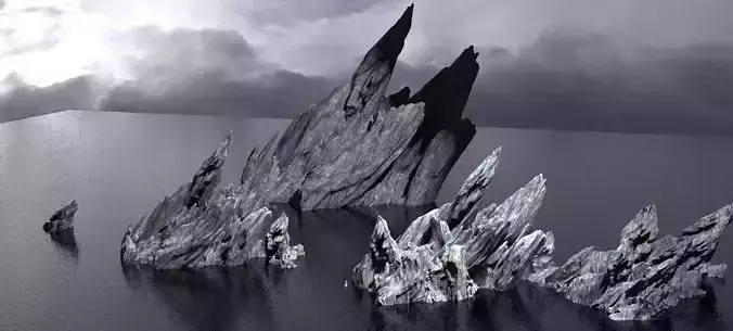 Sharp Ocean Rock Collection 1 3D model