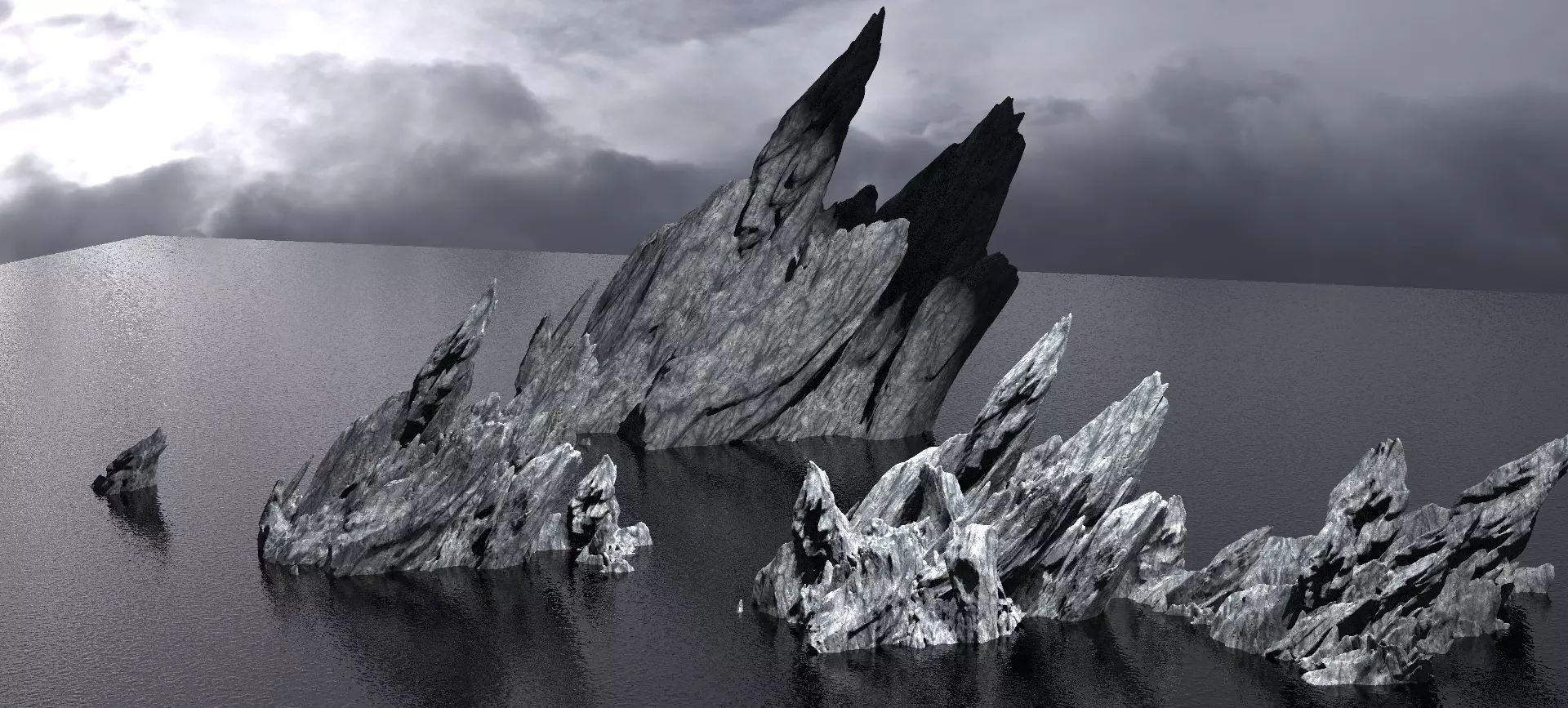 Sharp Ocean Rock Collection 1 3D model_0