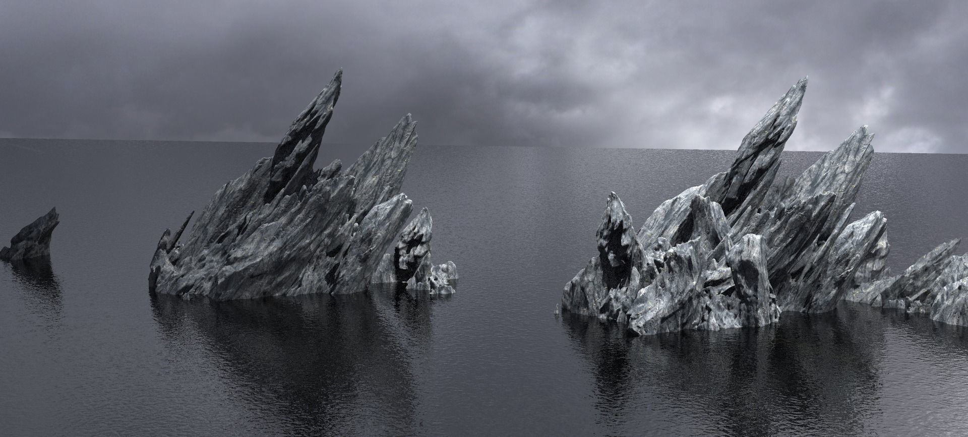 Sharp Ocean Rock Collection 1 3D model_2