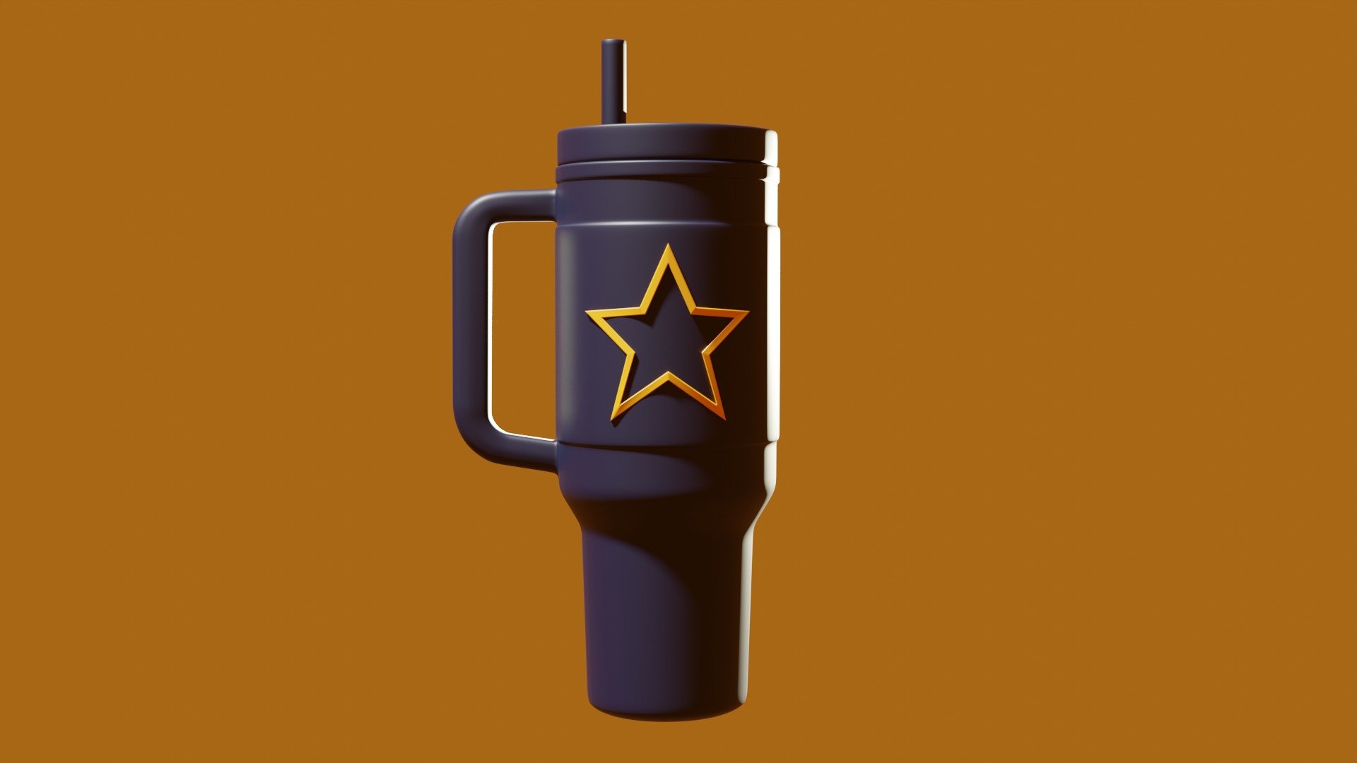 Golden Star Mini Tumbler Cup Keychain STL file for 3D Printing 3D print model_1