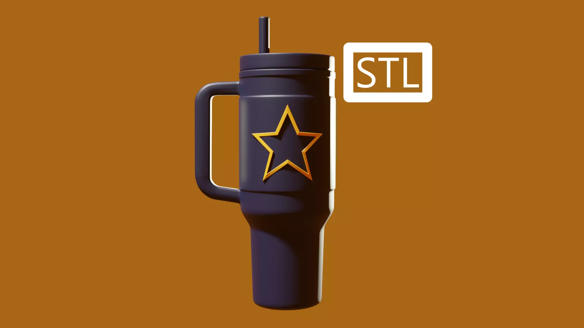 Golden Star Mini Tumbler Cup Keychain STL file for 3D Printing 3D print model_0