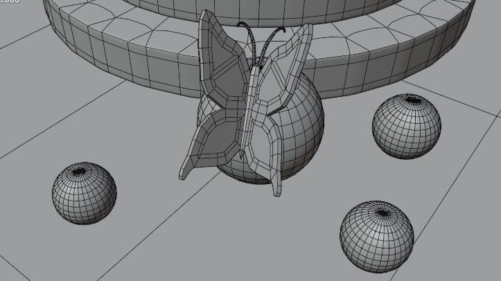 Podium and pastel color scene 3D model_6