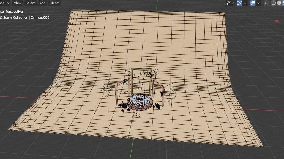 Podium and pastel color scene 3D model_3