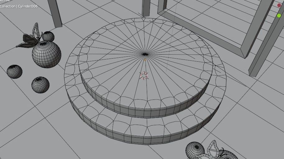 Podium and pastel color scene 3D model_8