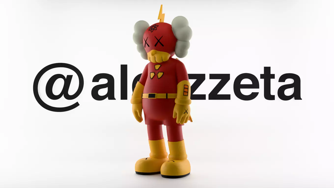 Kaws Radioactive Man for Print 3D print model_1
