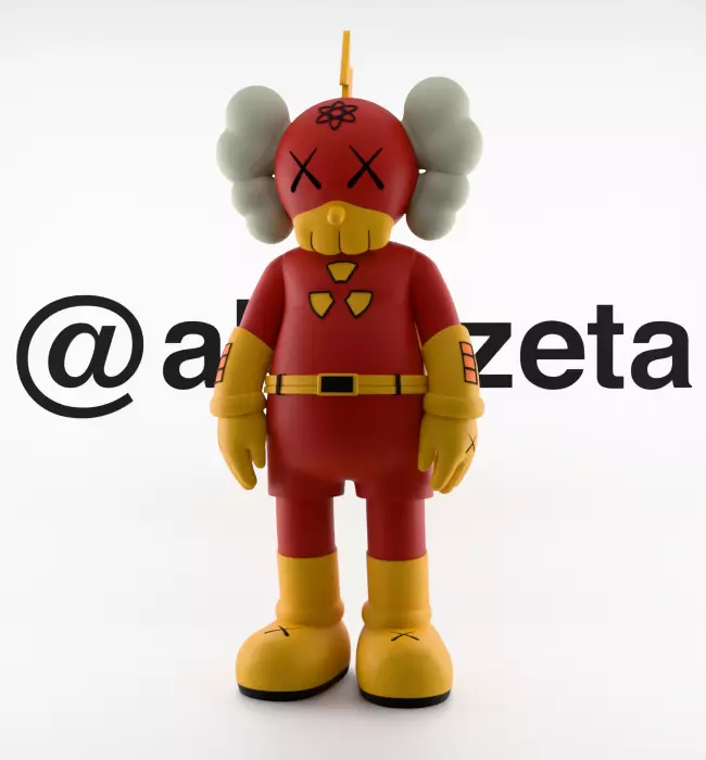 Kaws Radioactive Man for Print 3D print model_3