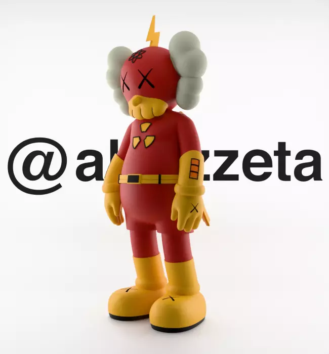 Kaws Radioactive Man for Print 3D print model_6