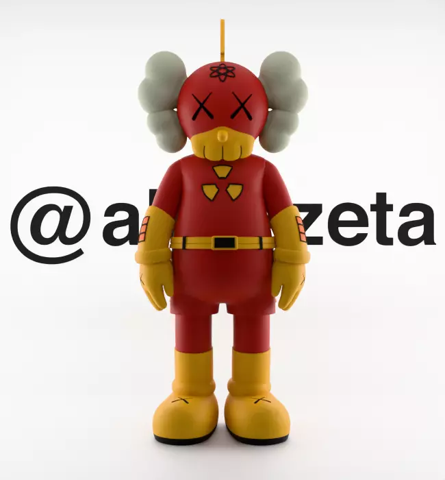 Kaws Radioactive Man for Print 3D print model_2