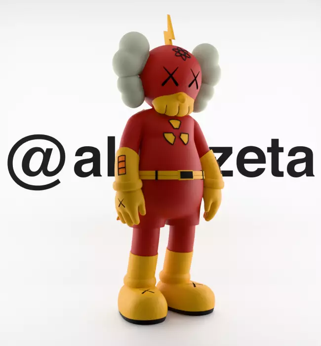 Kaws Radioactive Man for Print 3D print model_35