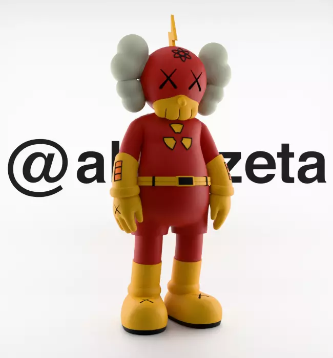 Kaws Radioactive Man for Print 3D print model_36