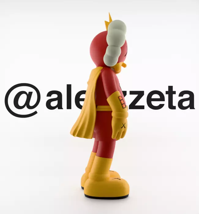 Kaws Radioactive Man for Print 3D print model_28