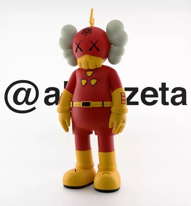 Kaws Radioactive Man for Print 3D print model_4