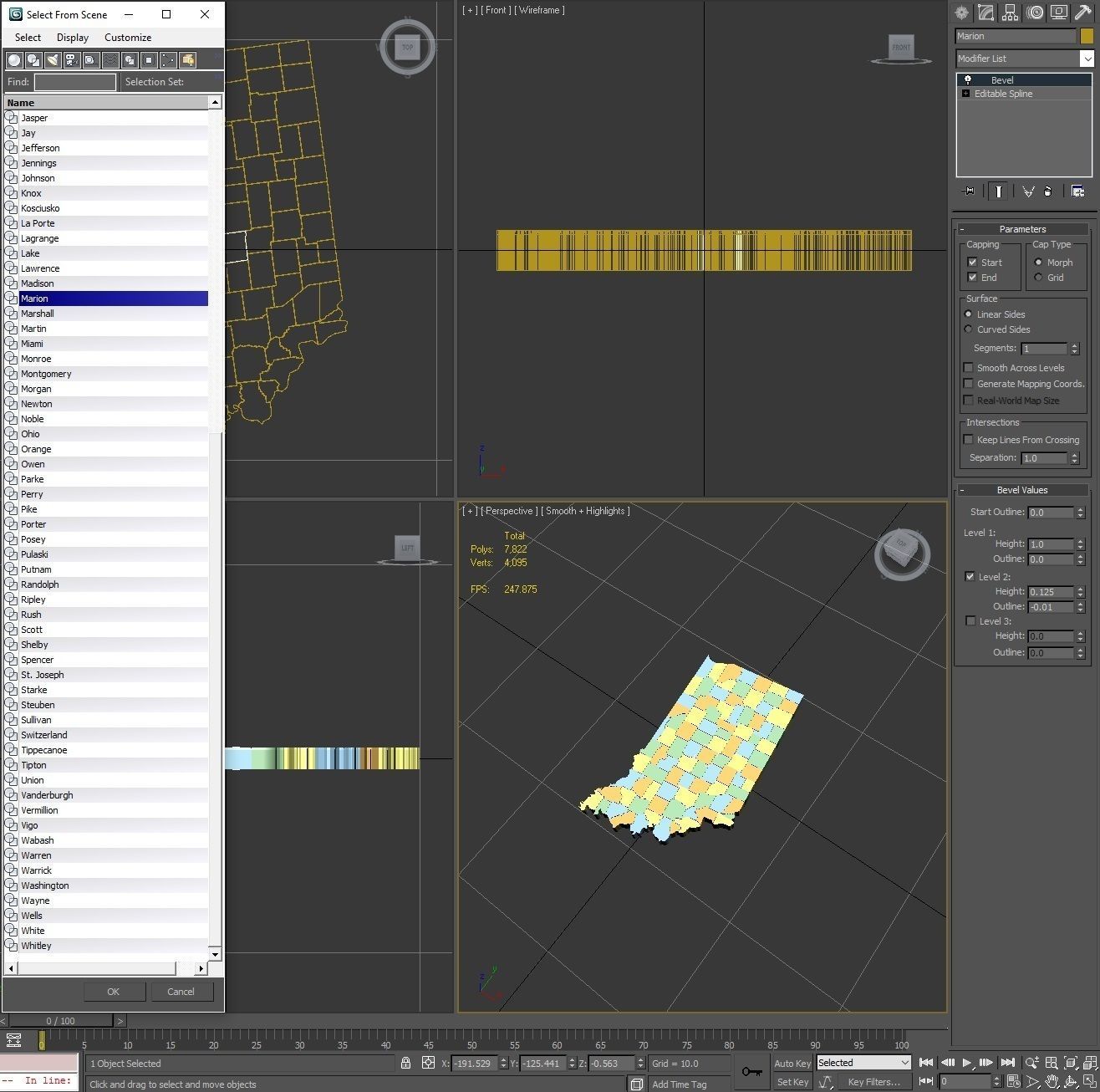 Indiana Political Map 3D model_8