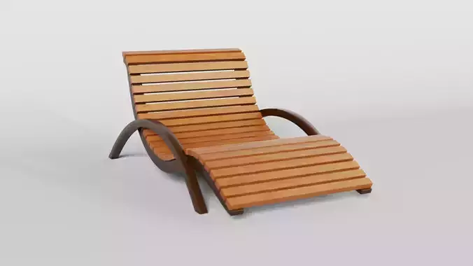 wooden lounger chair