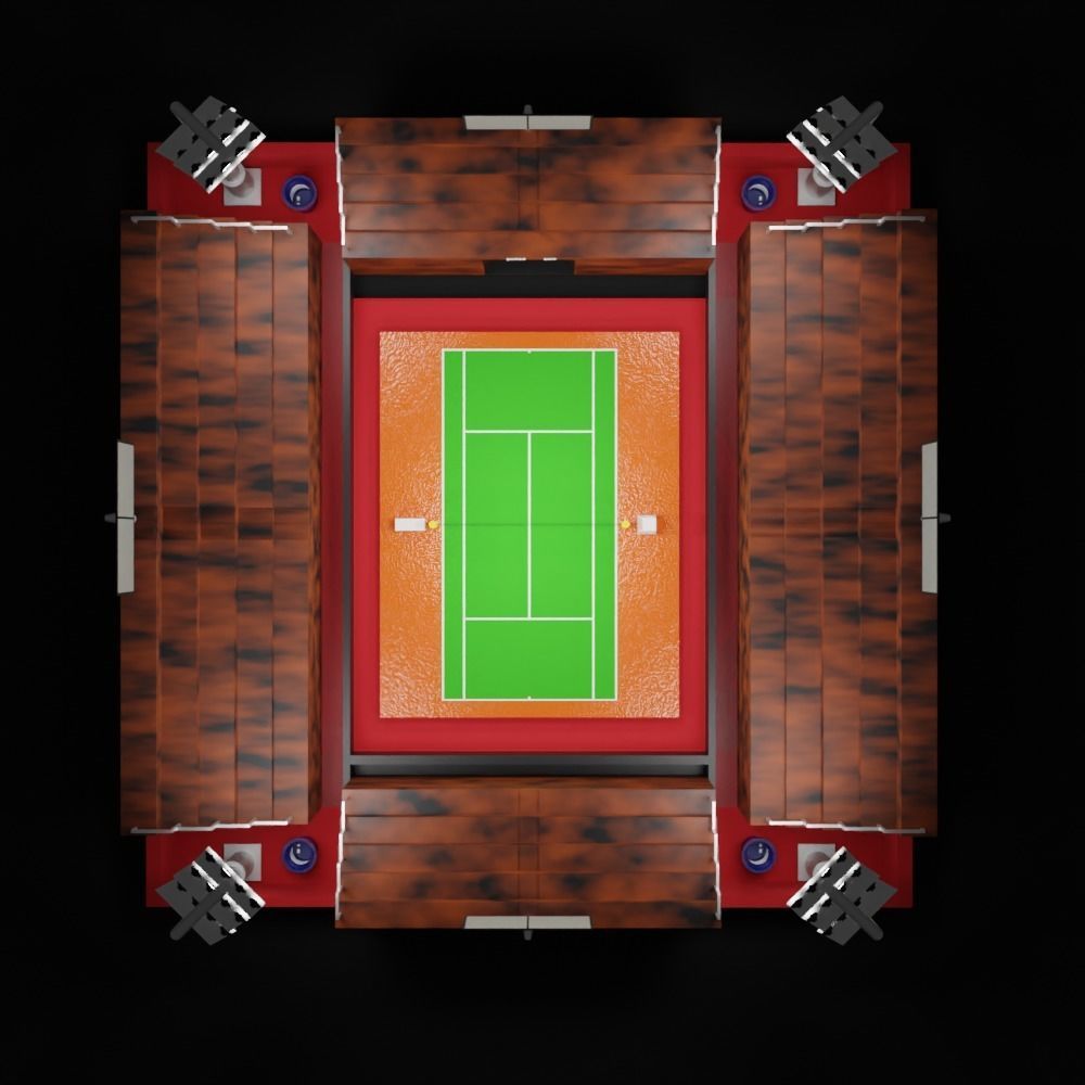 3D model Low poly tennis court VR / AR / low-poly | CGTrader