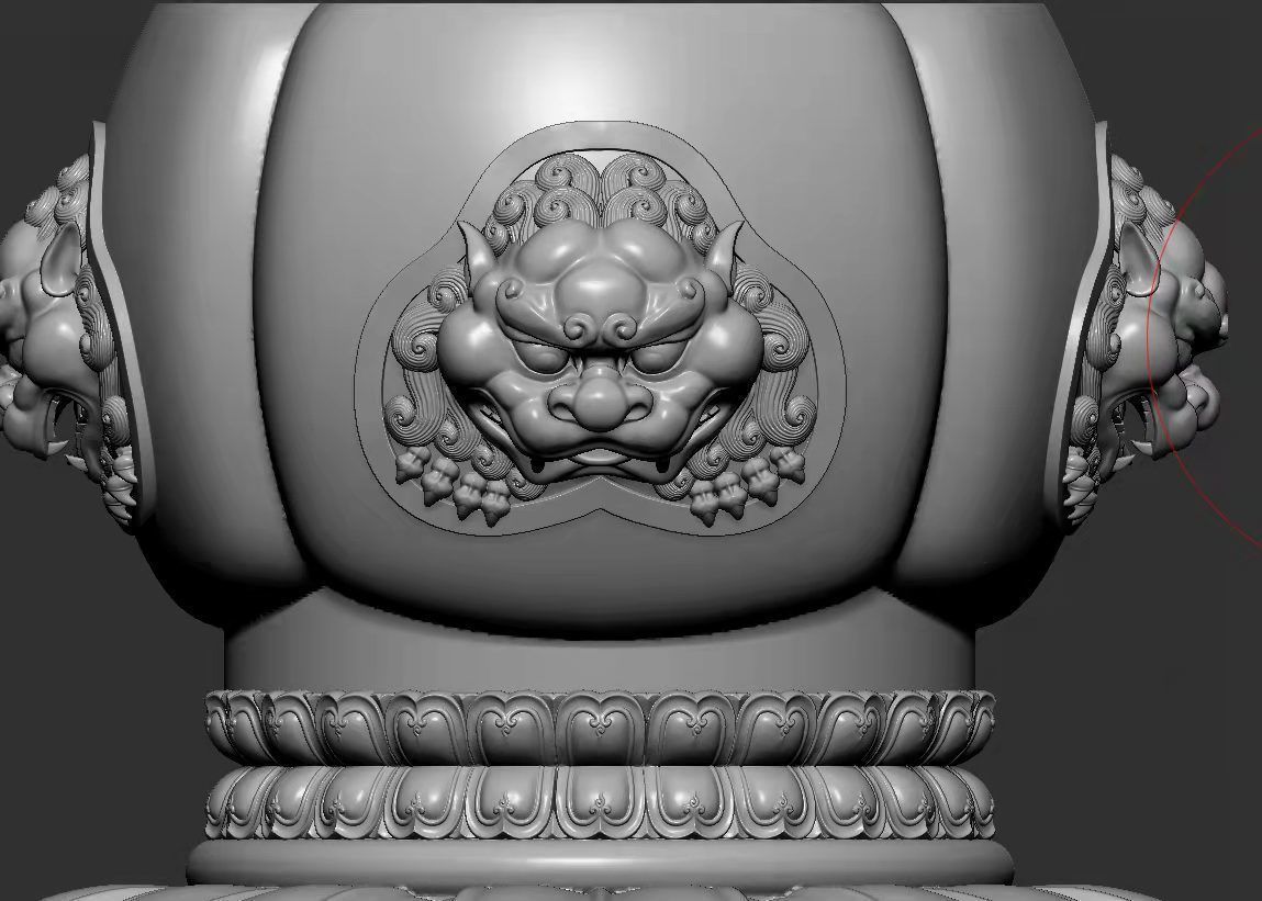 Buddha in lotus 3D print model_10