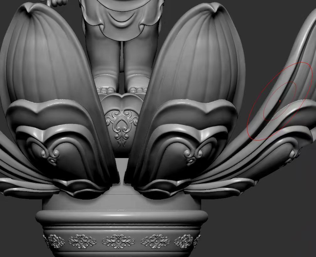 Buddha in lotus 3D print model_7