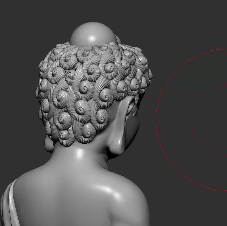 Buddha in lotus 3D print model_5