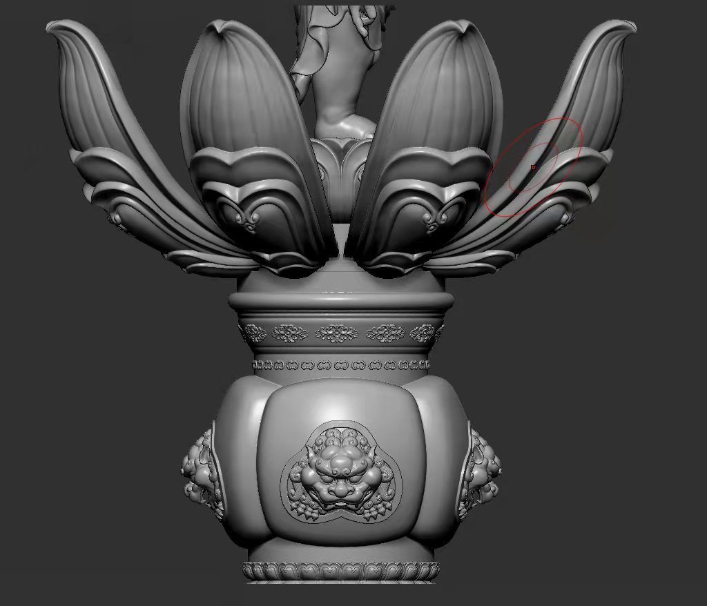 Buddha in lotus 3D print model_11