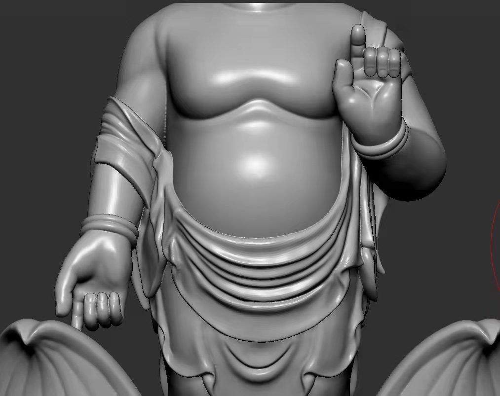 Buddha in lotus 3D print model_6