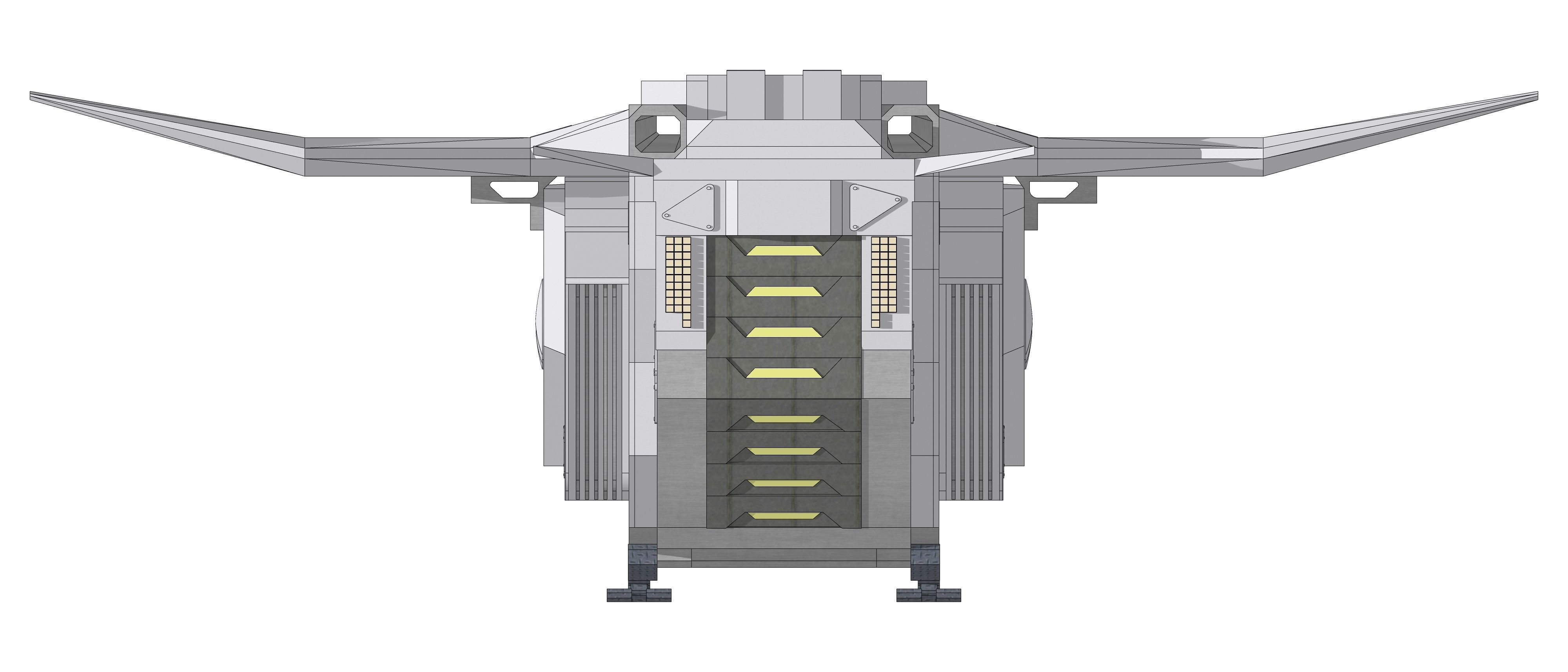 Sci-fi Personal Spacecraft 002 v2 3D model_14