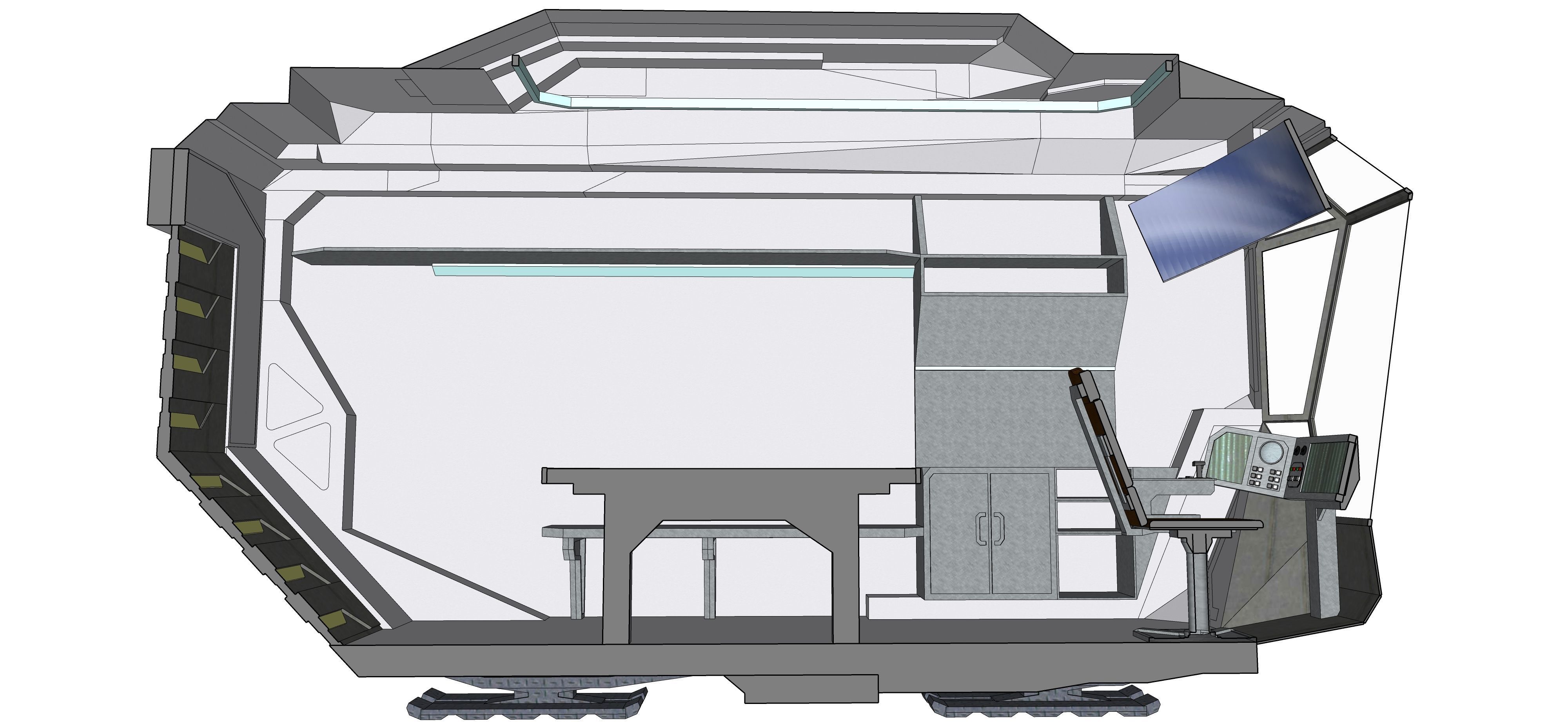 Sci-fi Personal Spacecraft 002 v2 3D model_21