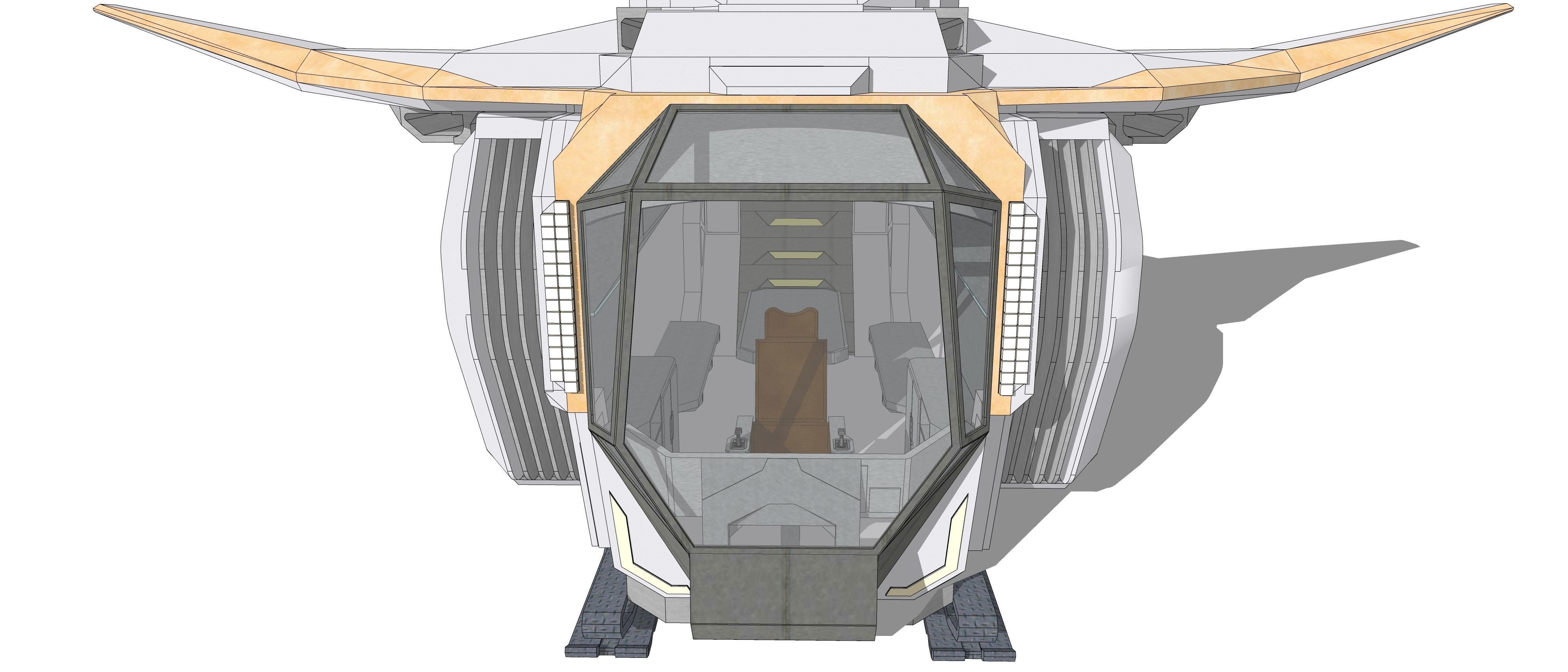 Sci-fi Personal Spacecraft 002 v2 3D model_20