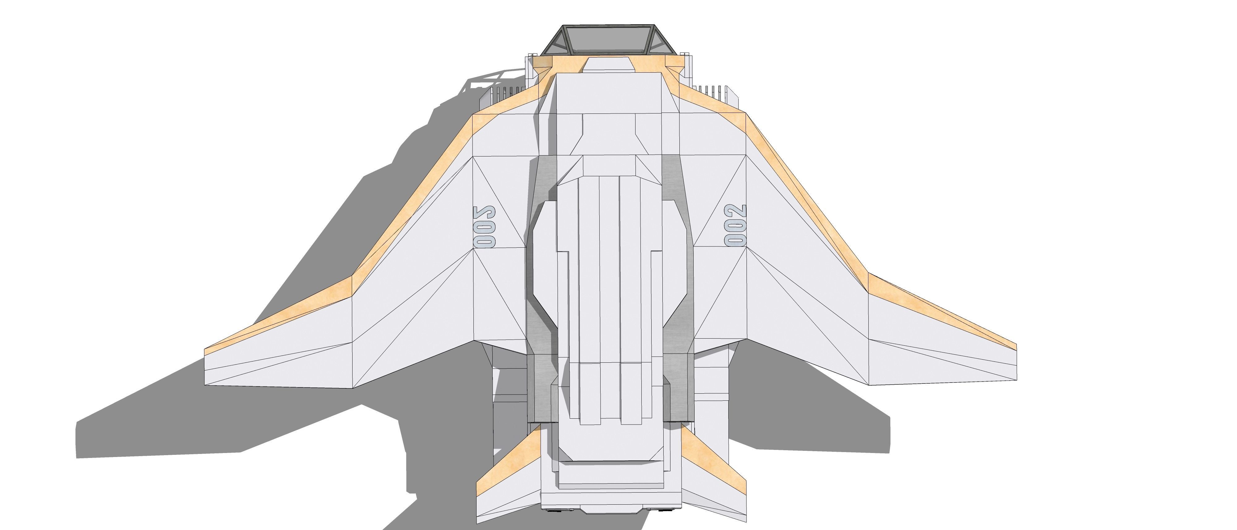 Sci-fi Personal Spacecraft 002 v2 3D model_16