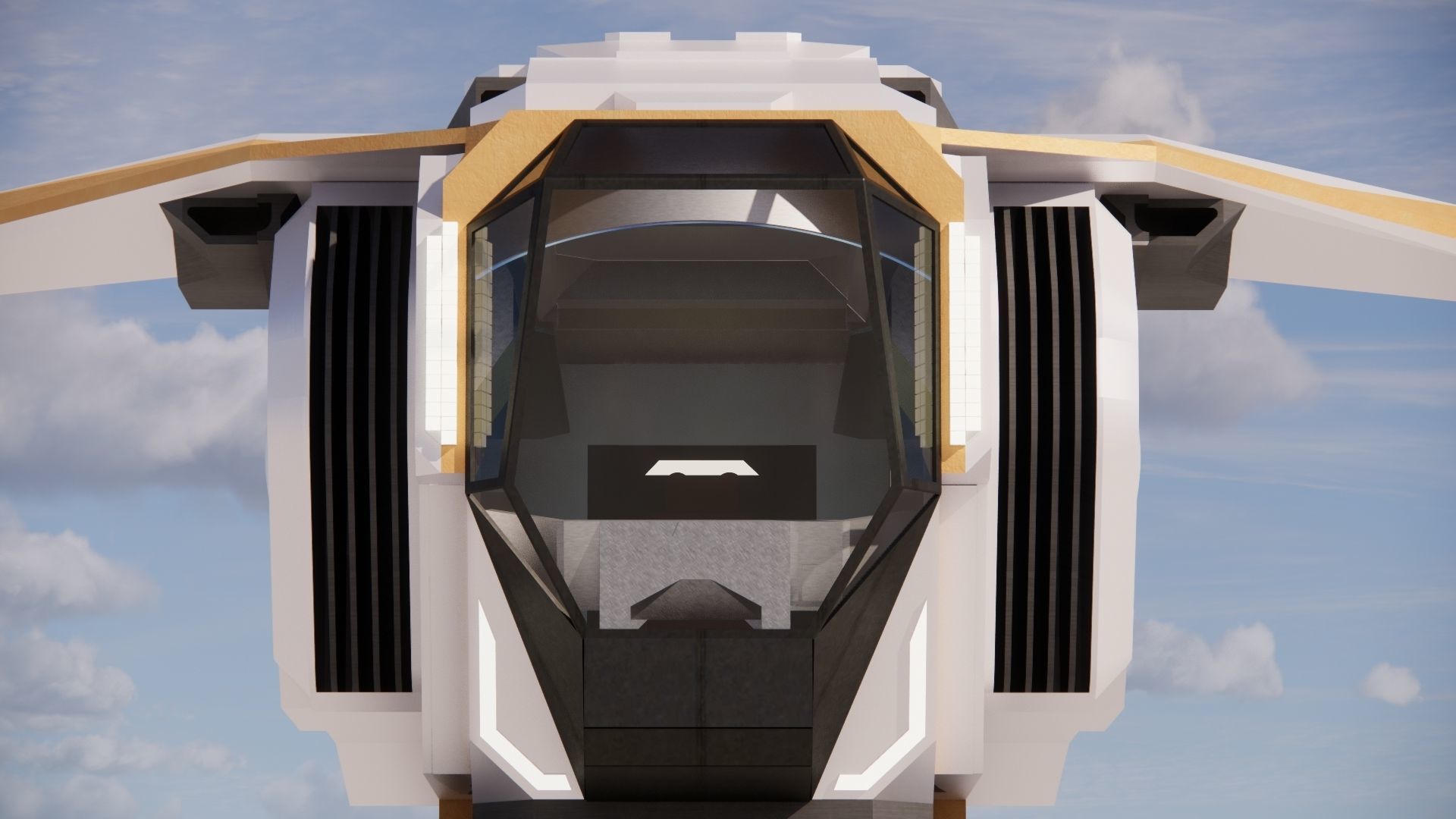 Sci-fi Personal Spacecraft 002 v2 3D model_4