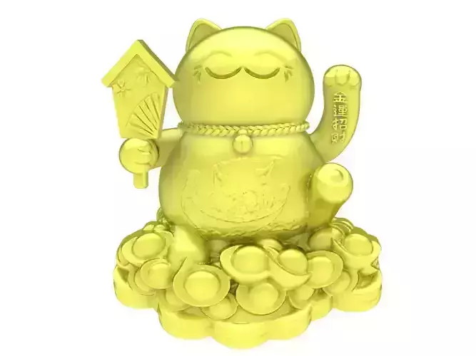 chinese zodiac lucky cat pendant 3957