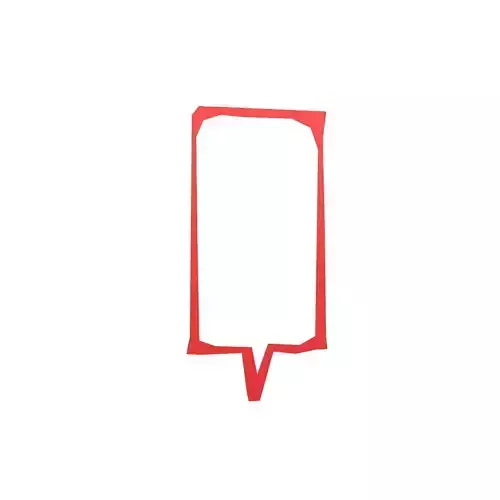 Speech Balloon v3 006 Low-poly 3D model