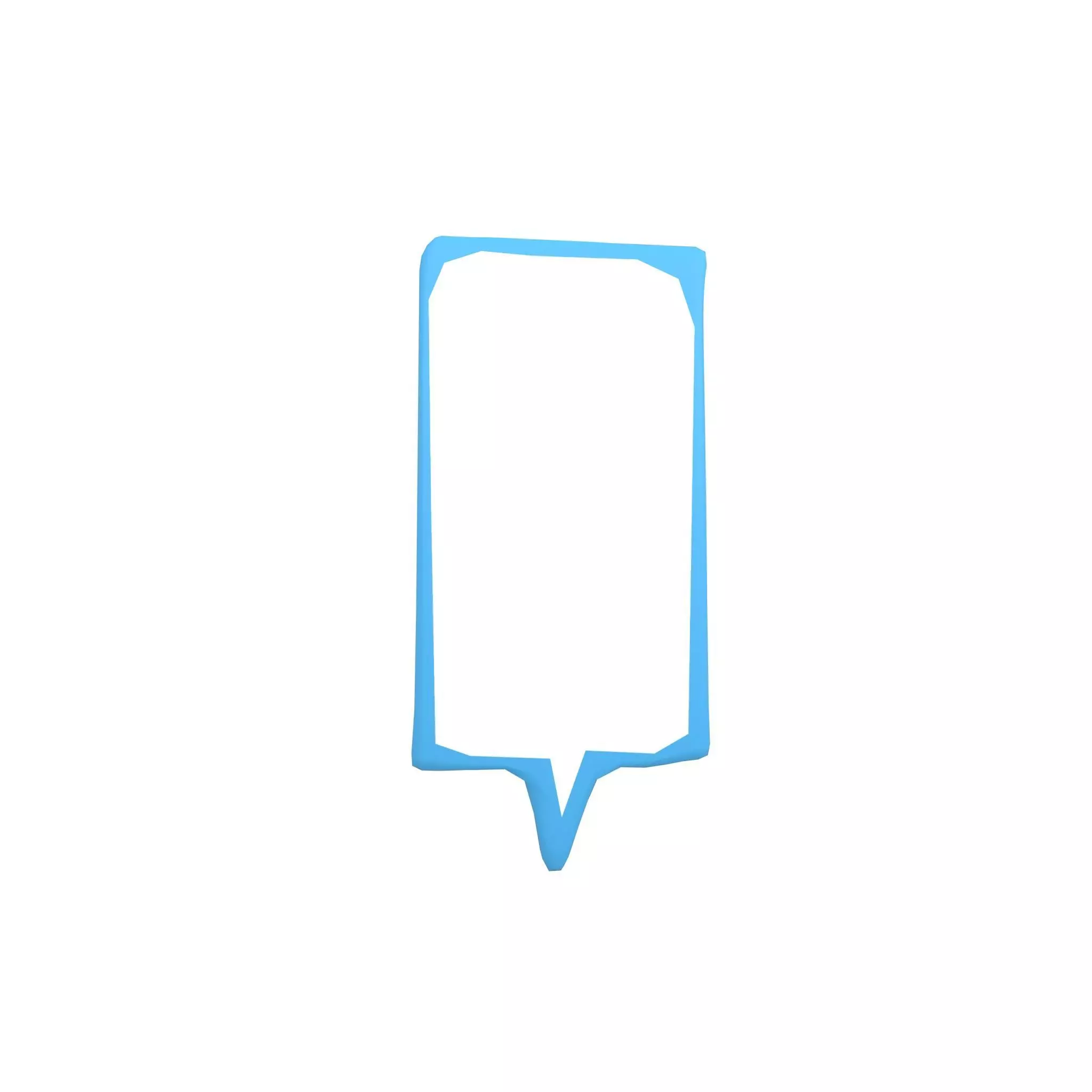 Speech Balloon v4 005 Low-poly 3D model_0