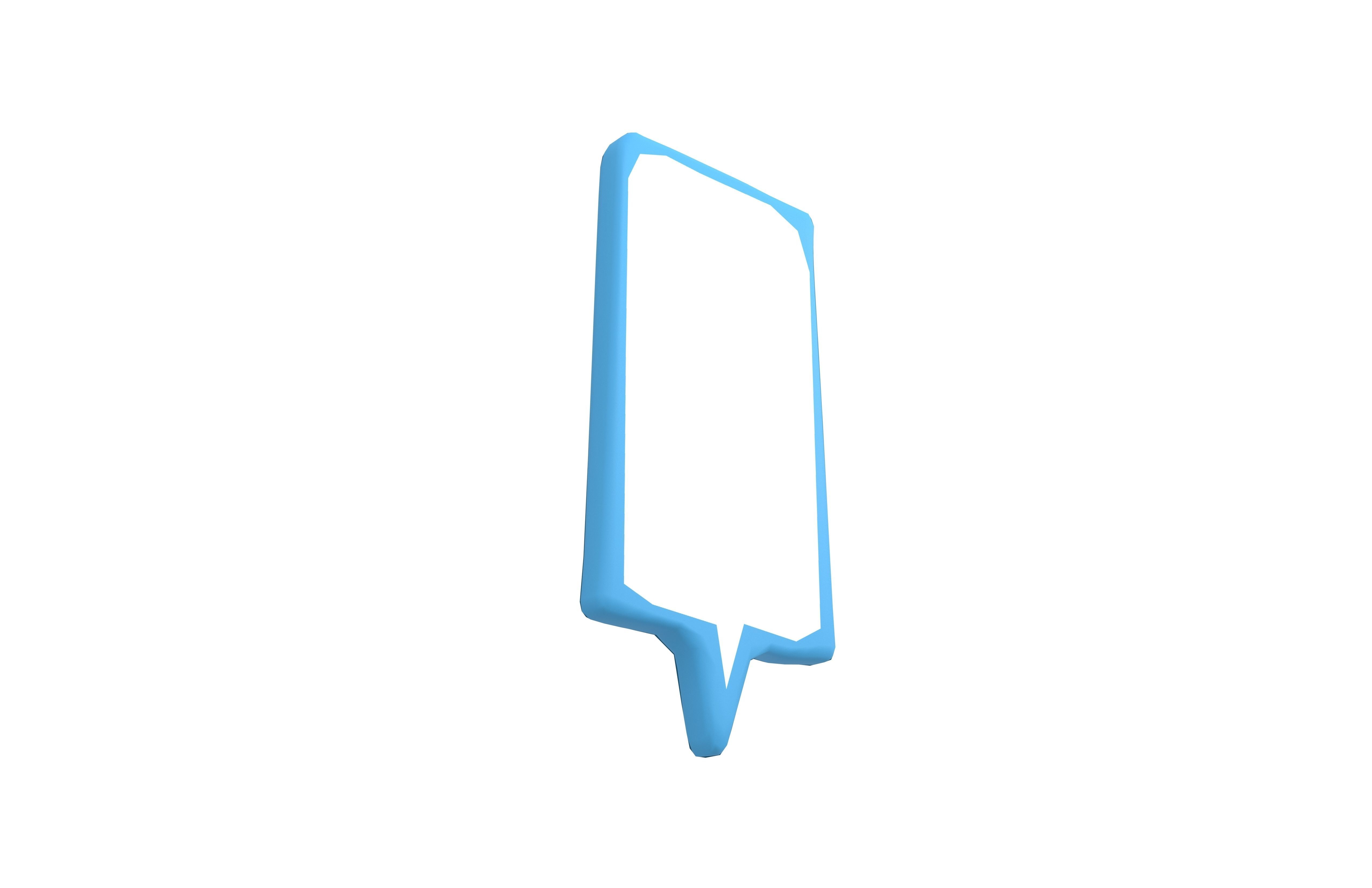 Speech Balloon v4 005 Low-poly 3D model_3