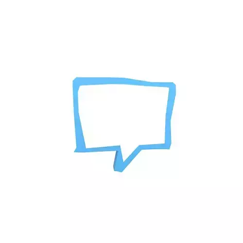 Speech Balloon v5 005 Low-poly 3D model