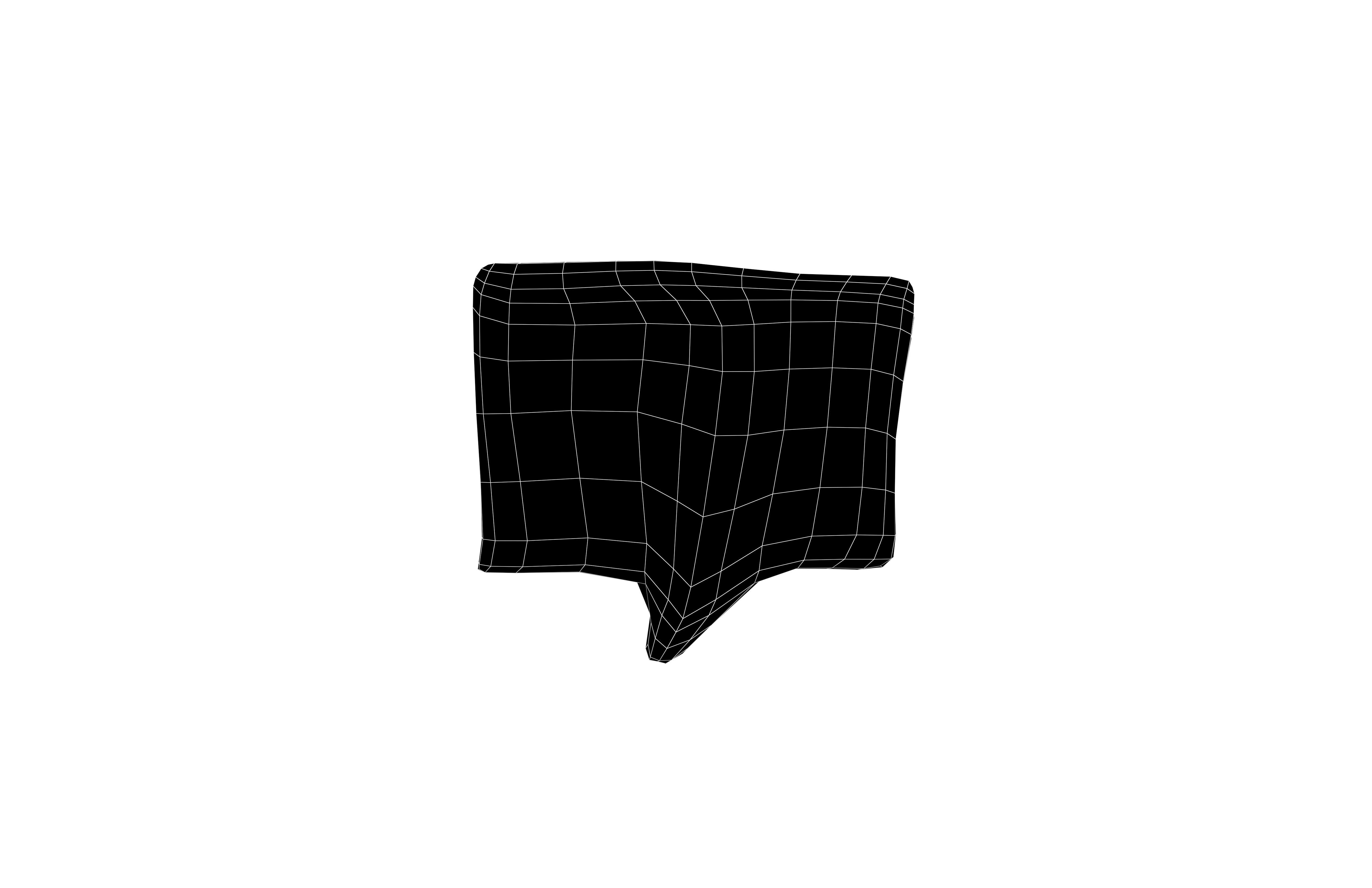 Speech Balloon v6 004 Low-poly 3D model_5