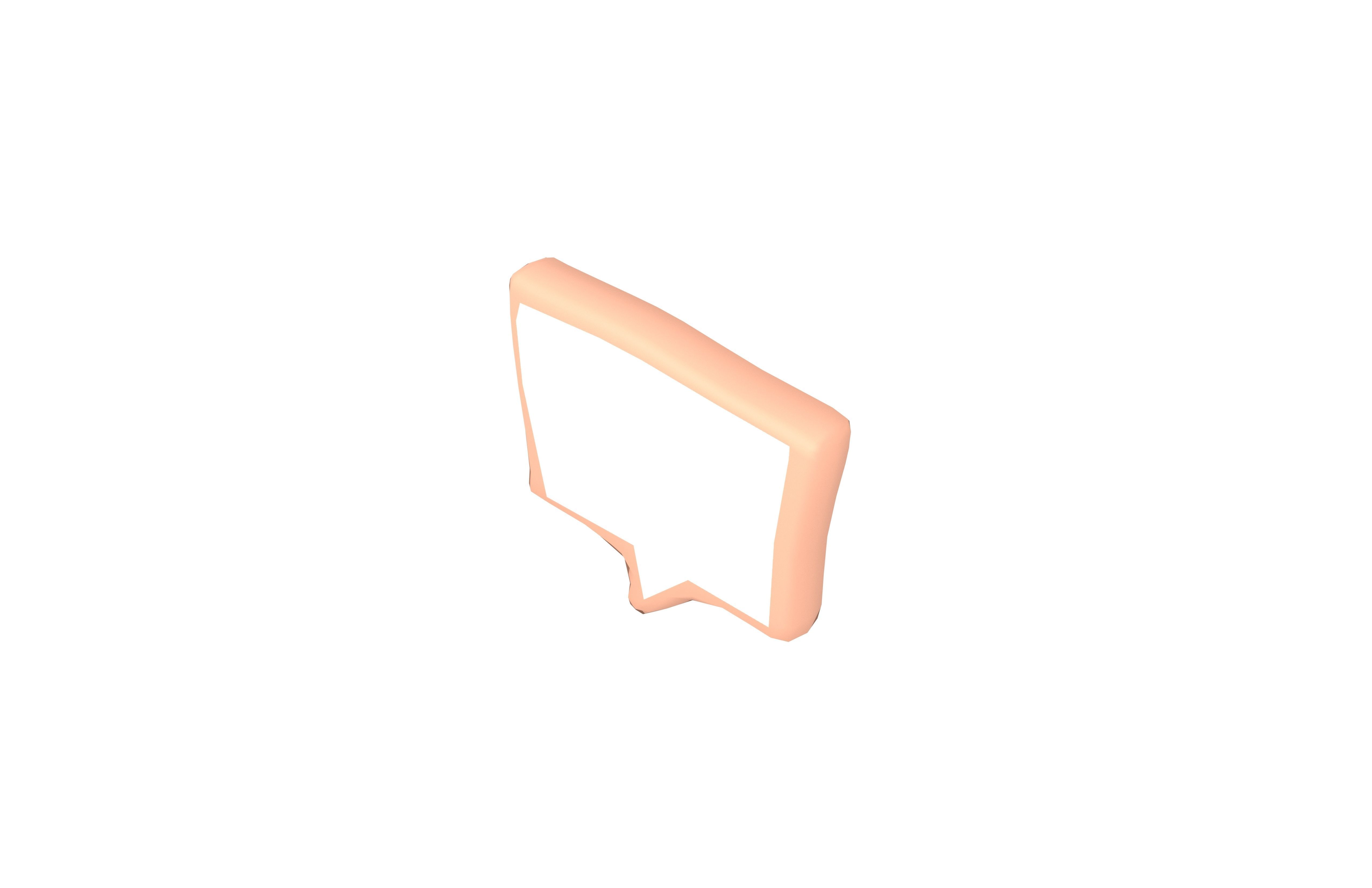 Speech Balloon v6 004 Low-poly 3D model_2