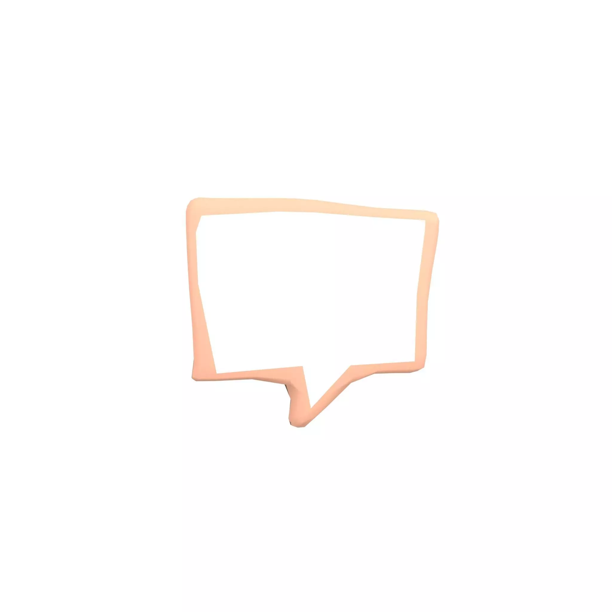 Speech Balloon v6 004 Low-poly 3D model_0