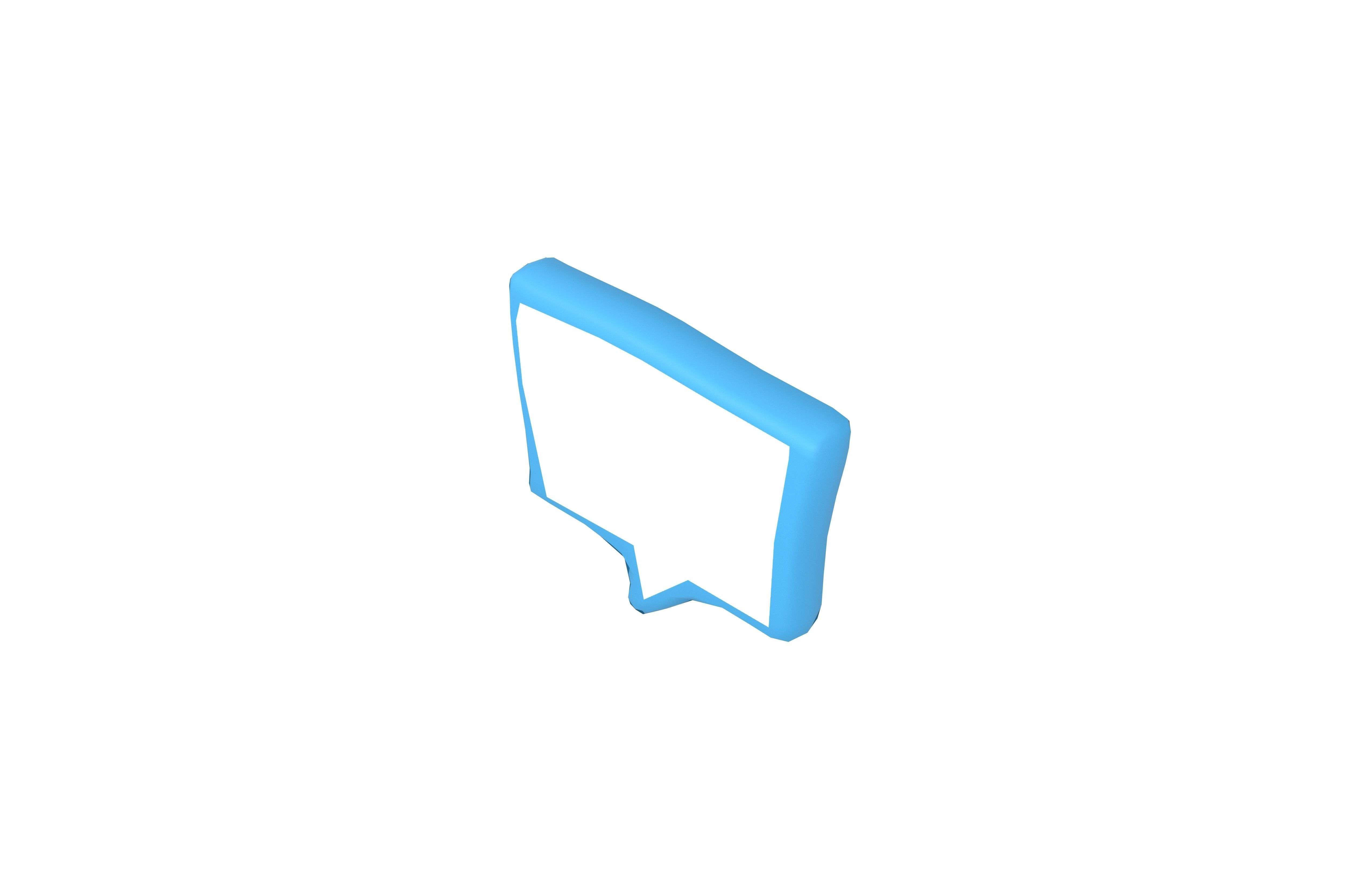 Speech Balloon v6 005 Low-poly 3D model_2