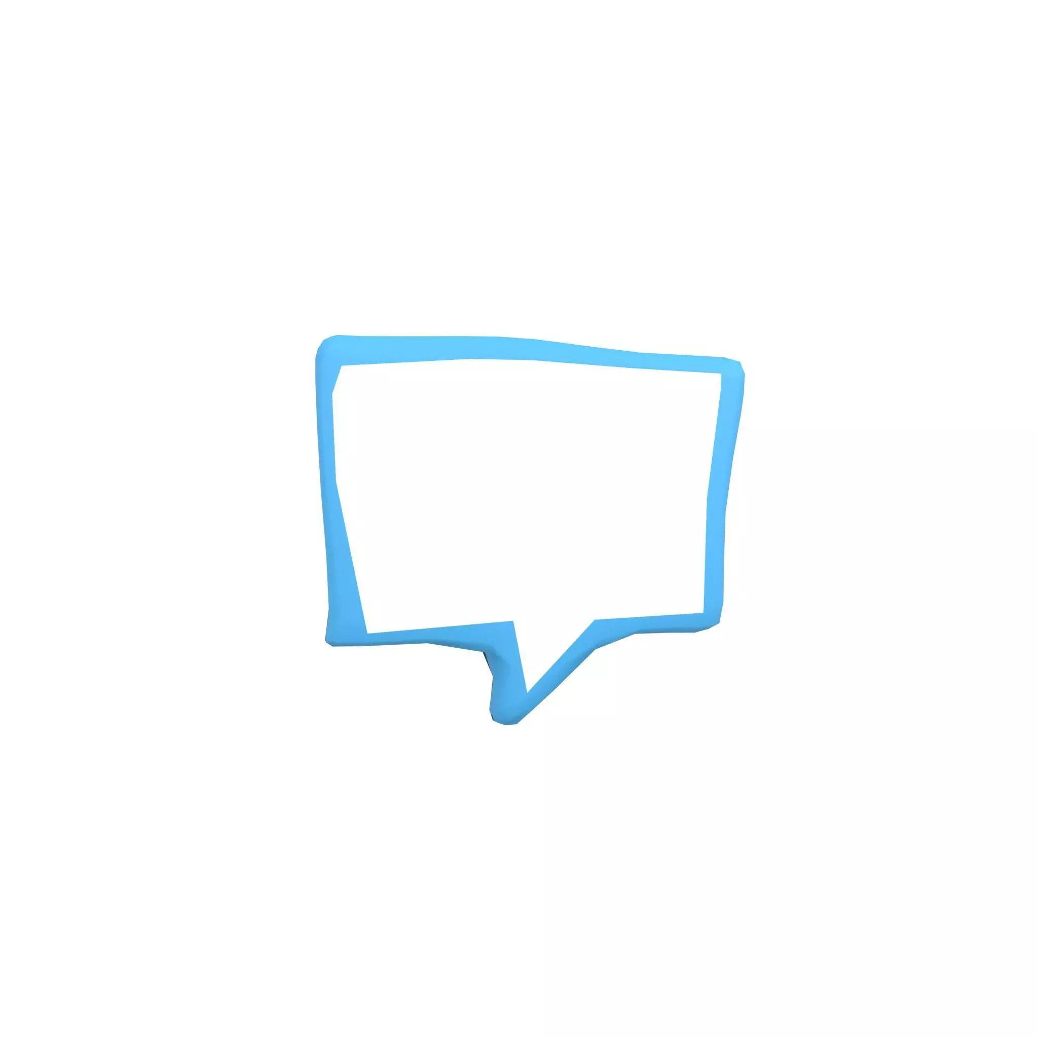 Speech Balloon v6 005 Low-poly 3D model_0