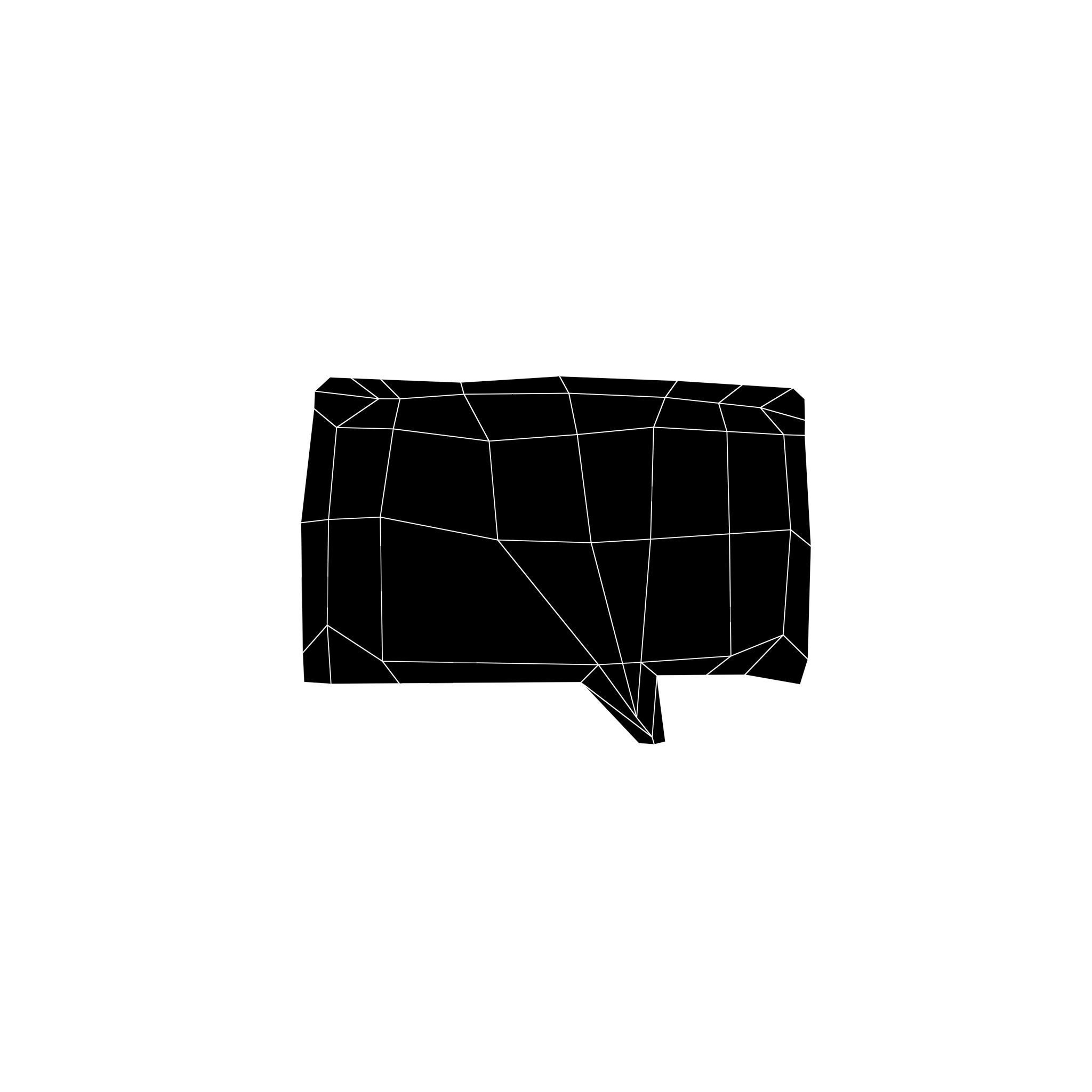 Speech Balloon v7 003 Low-poly 3D model_4