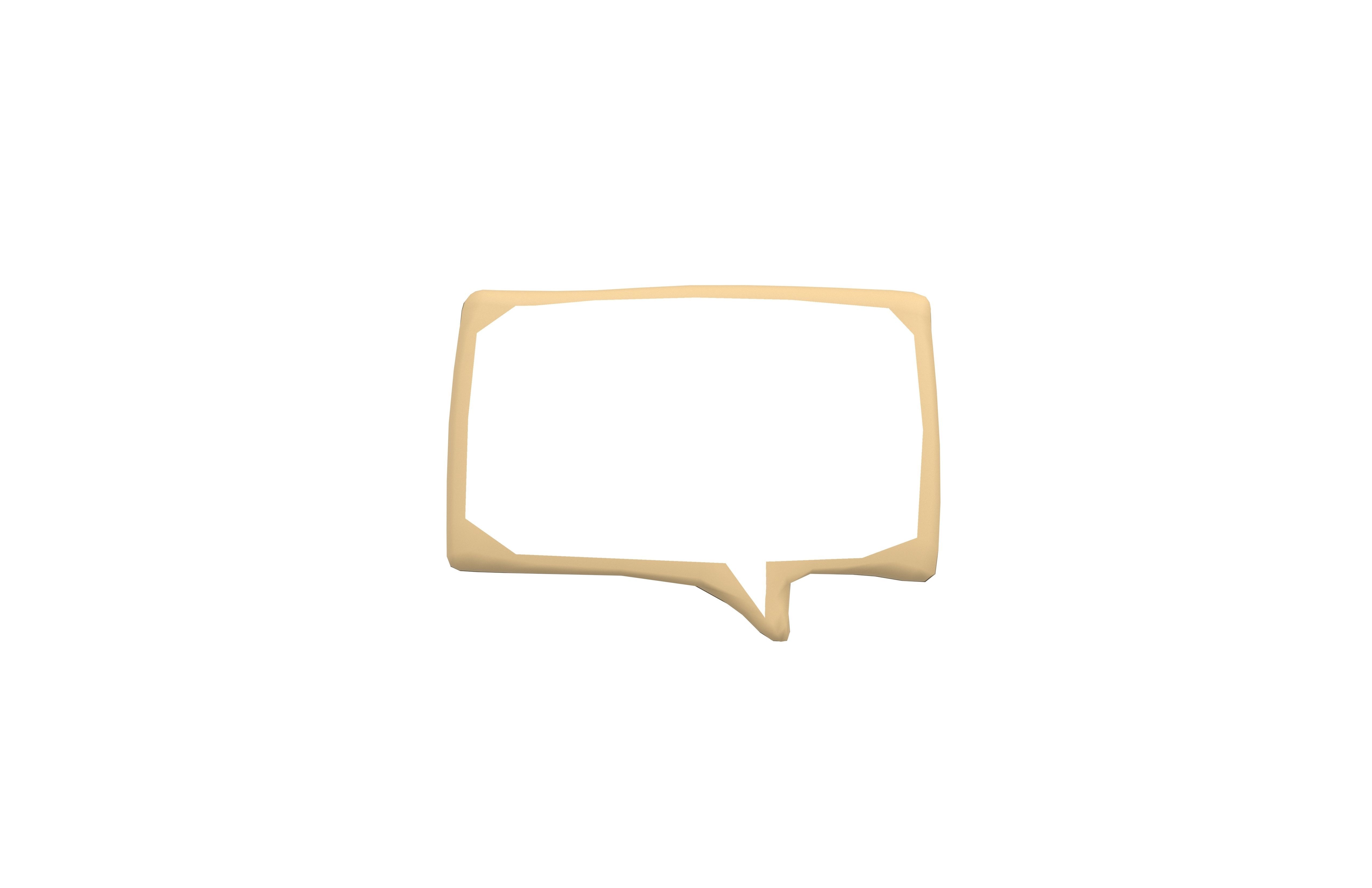 Speech Balloon v8 002 Low-poly 3D model_2
