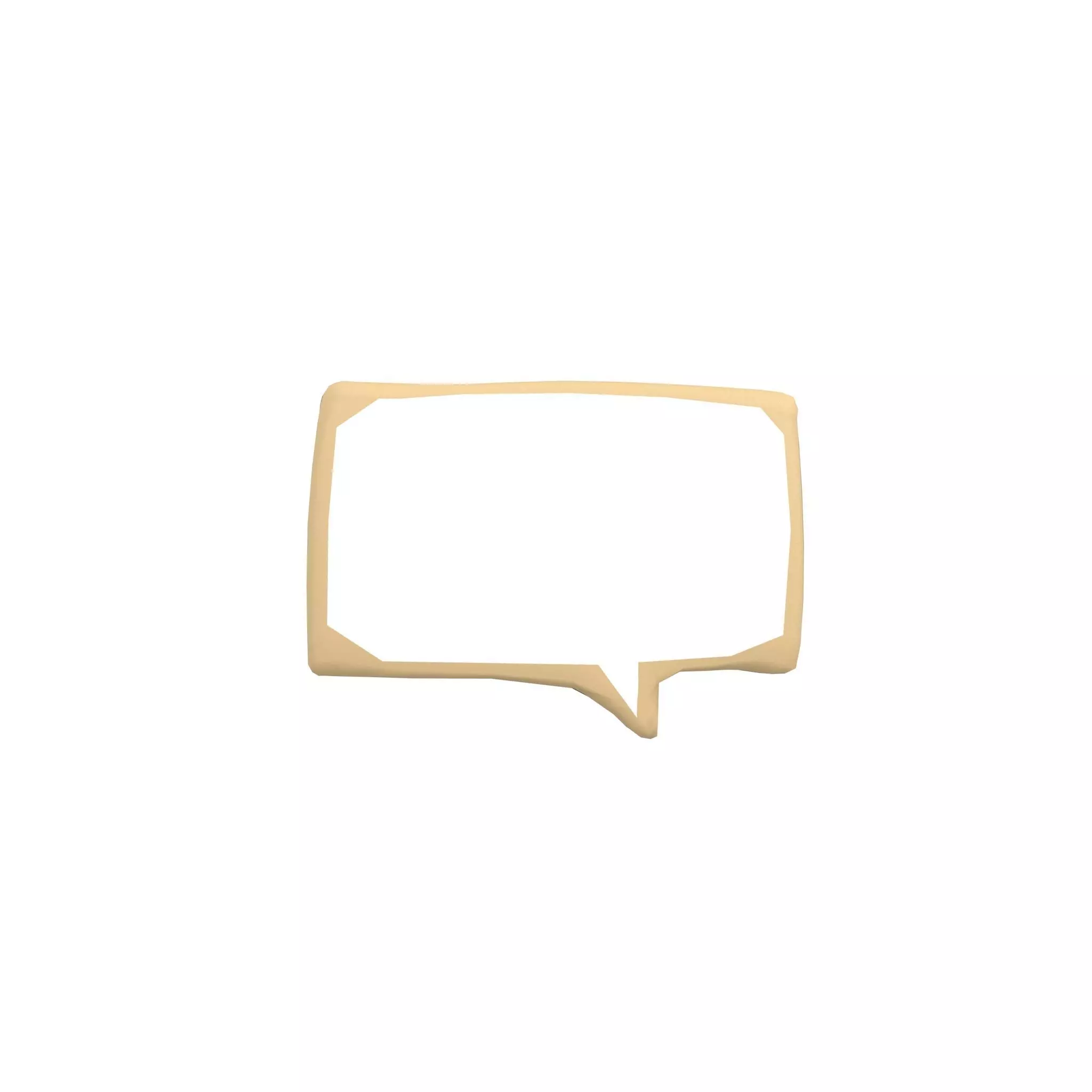 Speech Balloon v8 002 Low-poly 3D model_0