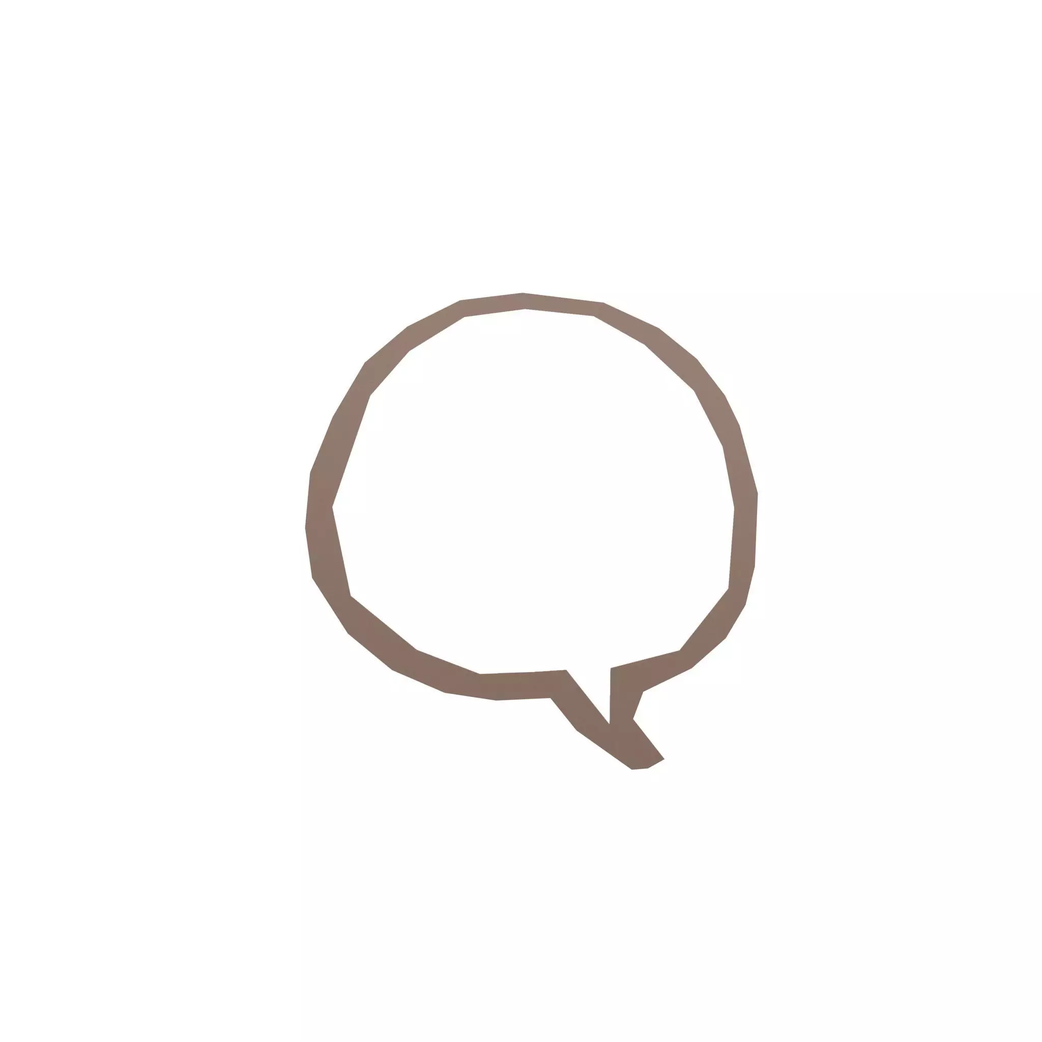 Speech Balloon v9 003 Low-poly 3D model