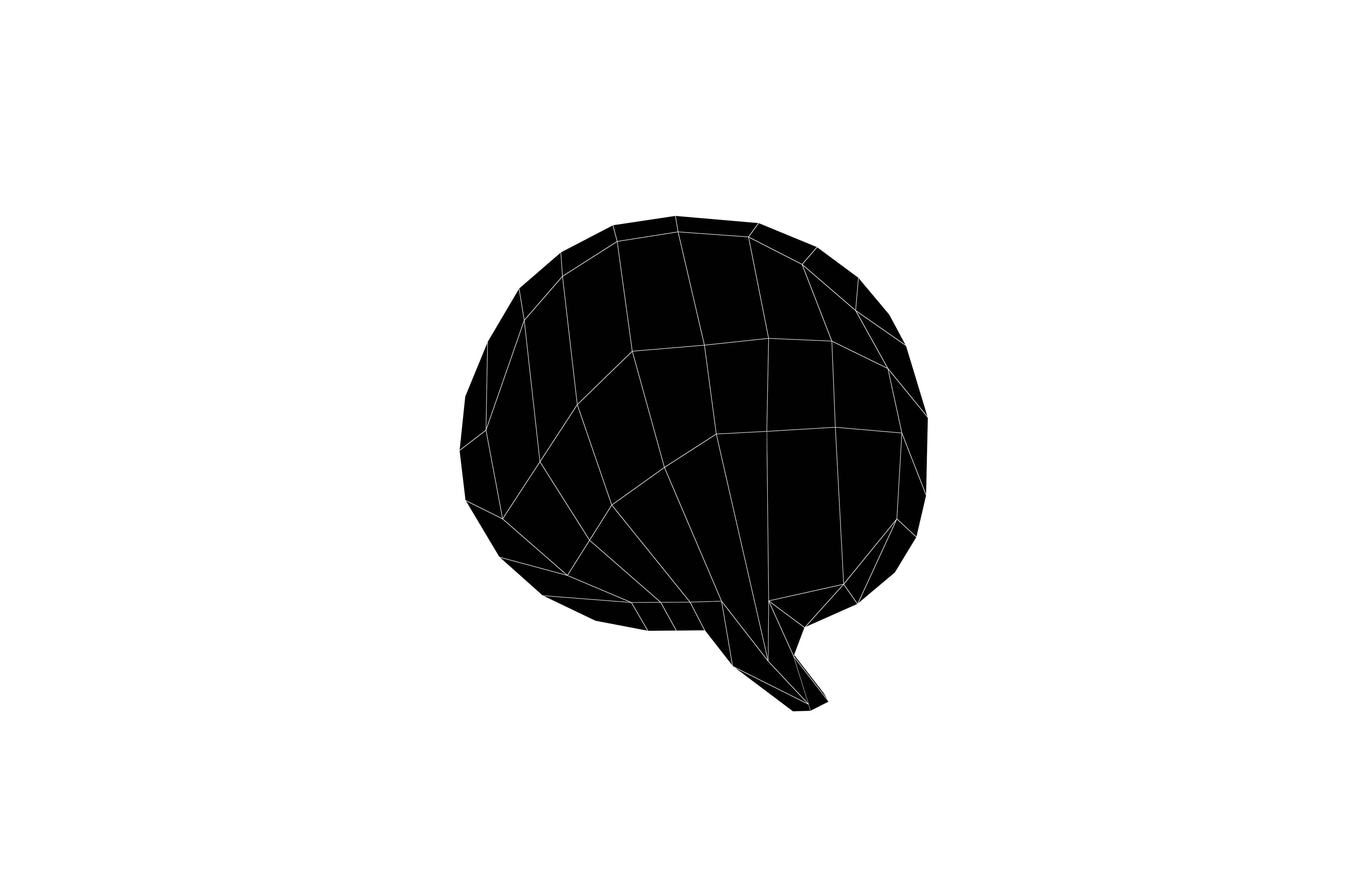 Speech Balloon v9 004 Low-poly 3D model_5